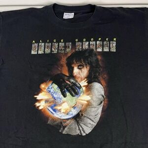 Vintage Alice Cooper Brutal Planet 2000 Tour Shirt Mens Black Graphic Tee XL